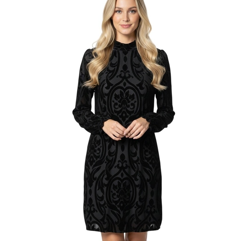 Ronni Nicole Dress Womens 10‎ Velvet Burnout Dark Fairy Whimsigoth Vamp Cocktail